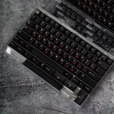 JTK ロシア文字ルート黒と赤のキーキャップ