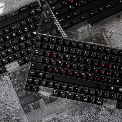 JTK ロシア文字ルート黒と赤のキーキャップ