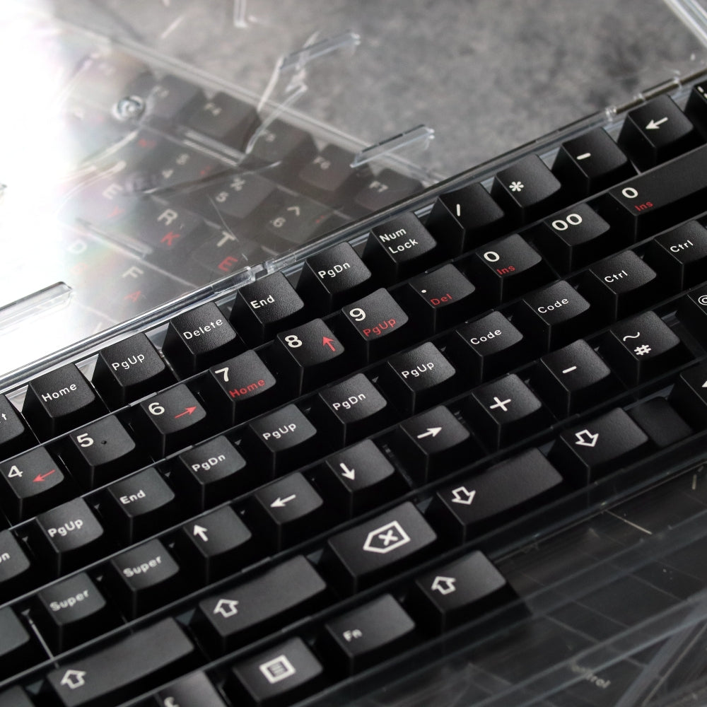 JTK ロシア文字ルート黒と赤のキーキャップ