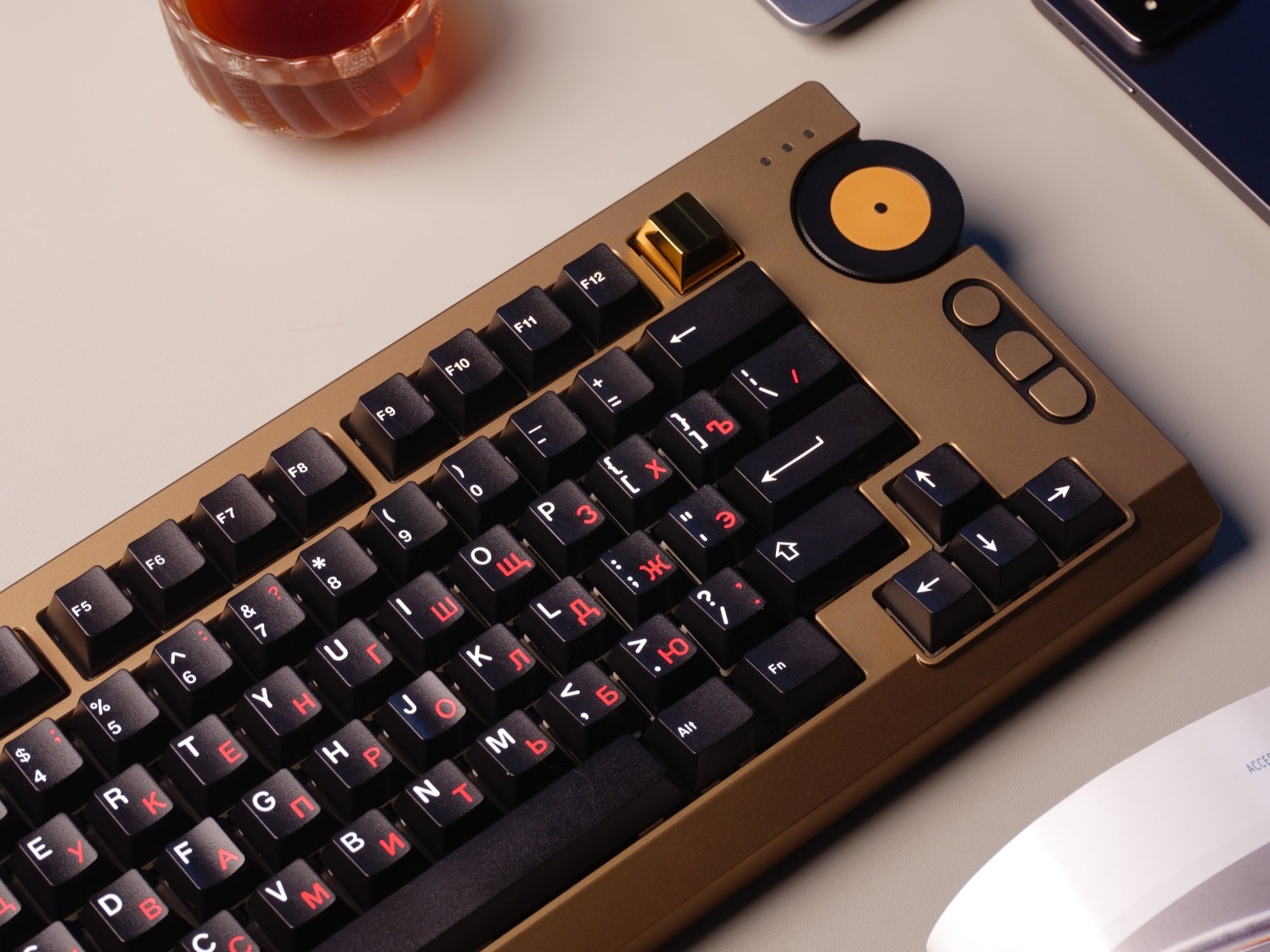VINTEM75 ロータリーノブ搭載メカニカルキーボードキット